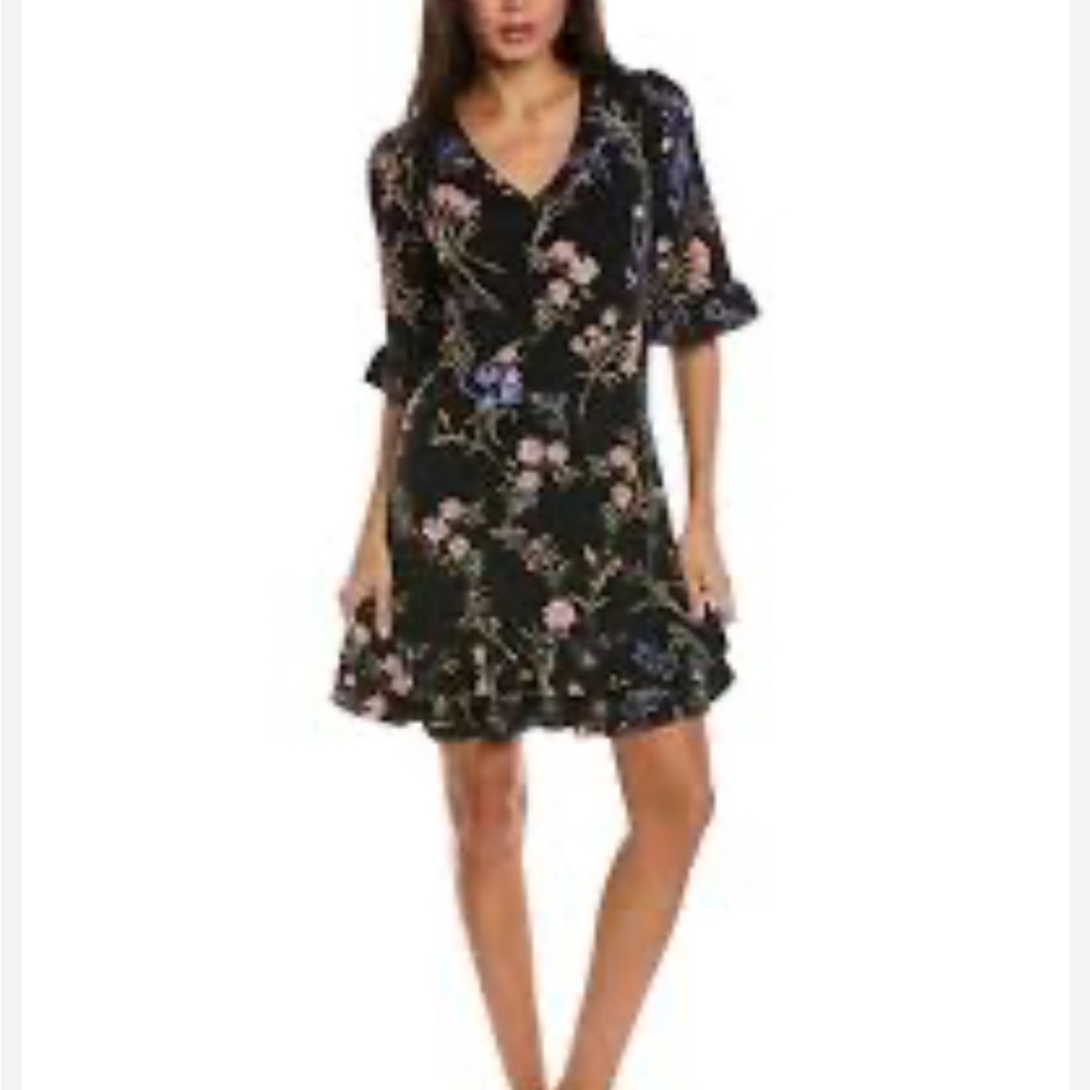 One Clothing Black Floral Mini Dress